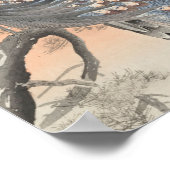 2つのピーコックオンツリーブランチヴィンテージ ポスター (角)