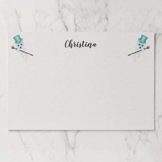 2つのファンシードレスアップ幽霊トップハットスカルカネス ペーパーパッド (正面)