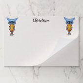 2つのファンタジーカラフルフールズビッグラウンドブルーアイズ ペーパーパッド (折り畳み)