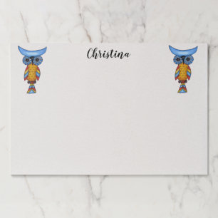 2つのファンタジーカラフルフールズビッグラウンドブルーアイズ ペーパーパッド