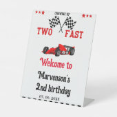 2つのファーストウェルカムサイン2nd女の子の誕生日パーティー 台座サイン (正面)