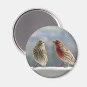 2つのフィンチは飛ぶ。 マグネット (正面/裏面)