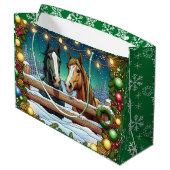 2つのフェスティバル漫画の馬の漫画本スタイル ラージペーパーバッグ (裏面アングル)