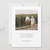 2つのフォトウェディング日付を保存招待状テンプレート セーブザデート (裏面)