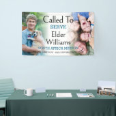 2つのフォトバナーを提供するために呼ばれる宣教師の別れ 横断幕 (トレードショー)