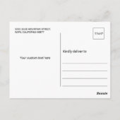 2つのフォトブロック ローズゴールド 卒業お礼 ポストカード (裏面)