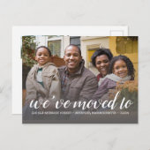 2つのフォト引っ越しましたスクリプトによるアドレスの変更 ポストカード (正面/裏面)