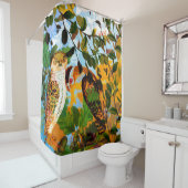 2つのフクロウシャワーのカーテン シャワーカーテン (インサイチュ)