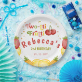 2つのフルーティおもしろい2番目の誕生日パーティー ペーパープレート (パーティー)