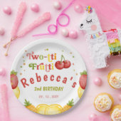 2つのフルーティおもしろい2番目の誕生日パーティー ペーパープレート (パーティー)