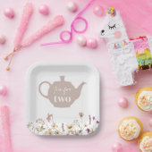 2つのフローラ ペーパープレート (パーティー)