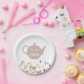 2つのフローラ ペーパープレート (パーティー)