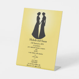 2つのブライドメニュー 台座サイン