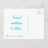 2つのブラックスワンスケッチ日付はがきを保存する 案内ポストカード (裏面)