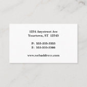 2つのブラックバー汎用プロフェッショナル対応 名刺 (裏面)