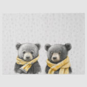2つのブラックベアズ子供部屋デコパージュ 薄葉紙 (正面)