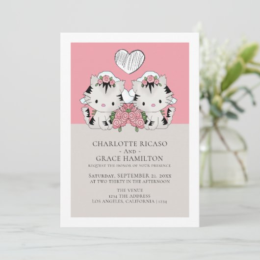 2つのブリデスキャットテーマのゲイ結婚ズ 案内状 (スタンド正面)