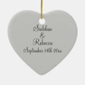 2つのブリデス結婚ズ セラミックオーナメント (裏面)