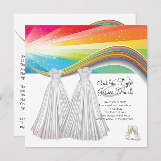 2つのブリデス結婚ズ 招待状 (正面/裏面)