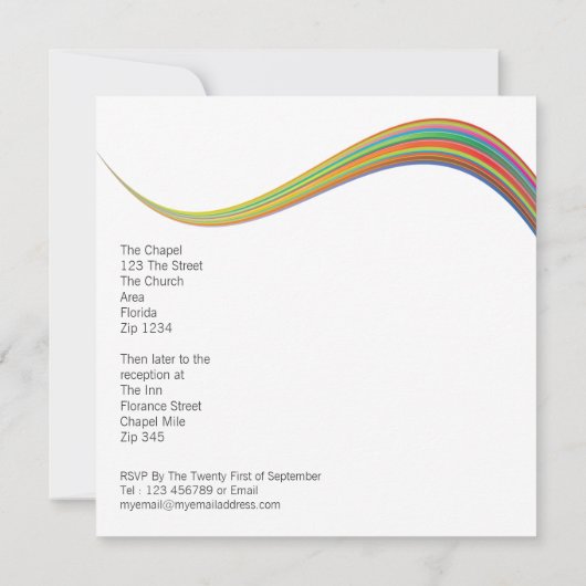 2つのブリデス結婚ズ 招待状 (裏面)