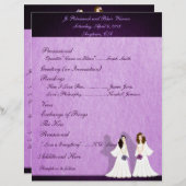 2つのブリデス・レズ結婚ビアンのカスタムプログラム (正面/裏面)