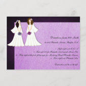 2つのブリデズレズ結婚ビアンの運転指示カード エンクロージャーカード (裏面)