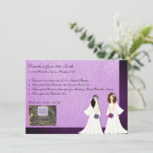 2つのブリデズレズ結婚ビアンの運転指示カード エンクロージャーカード (スタンド正面)