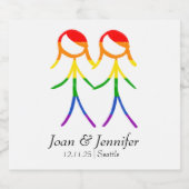 2つのブリデレインボーラブ スパークリングワインラベル (シングルラベル)