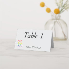 2つのブリデレインボーラブ プレイスカード