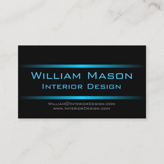 2つのブルーストライププロフェッショナル名刺 名刺 (正面)