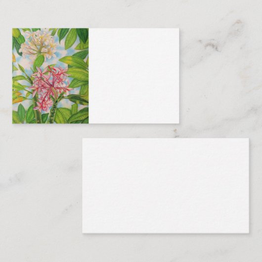 2つのプルメリア 名刺 (正面/裏面)