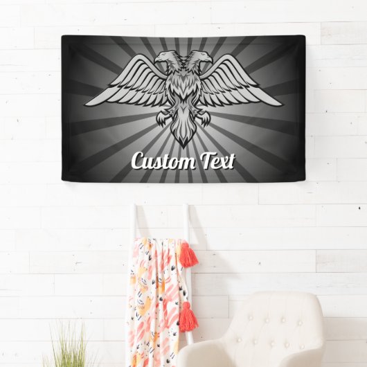 2つのヘッズバナーを持つグレーイーグル 横断幕 (インサイチュ)