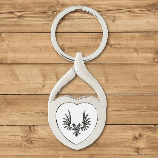 2つのヘッドのキーチェーンを持つイーグル キーホルダー