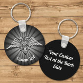 2つのヘッドのキーチェーンを持つグレーイーグル キーホルダー