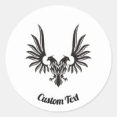 2つのヘッドの丸いシール付き鷲 ラウンドシール (正面)