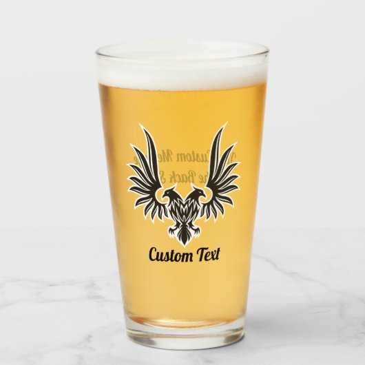 2つのヘッドガラスを持つワシ タンブラーグラス (ドリンク正面)