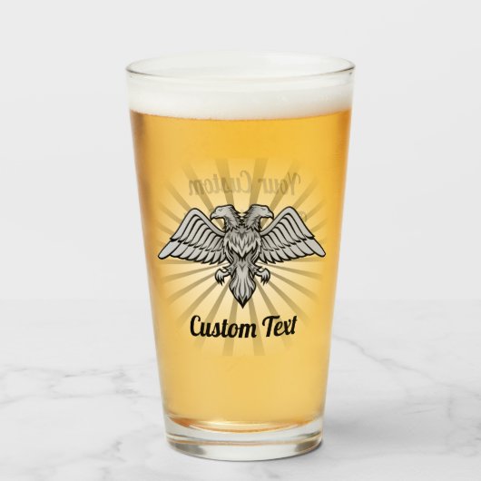 2つのヘッドグラスを持つグレーの鷲 タンブラーグラス (ドリンク正面)