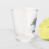 2つのヘッドショットグラスを持つグレーの鷲 ショットグラス (左)