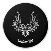 2つのヘッドセラミックノブを持つ鷲 セラミックノブ (正面)