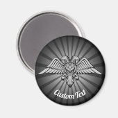 2つのヘッドマグネットを持つグレーイーグル マグネット (正面/裏面)