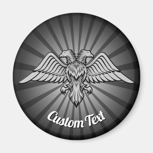 2つのヘッドマグネットを持つグレーイーグル マグネット (正面)