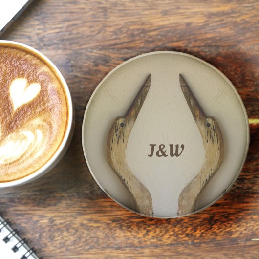 2つのヘロン素朴沿岸風化自然石 コースター