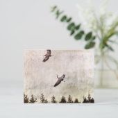 2つのヘロン飛んでいるの写真 ポストカード (スタンド正面)