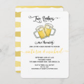 2つのベビーは醸造ベビーシャワー招待状 招待状 (正面/裏面)