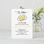 2つのベビーは醸造ベビーシャワー招待状 招待状 (スタンド正面)