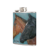 2つのベビーウマ黒いフォール栗のフォールポートレート フラスク (左)