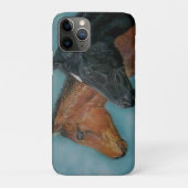 2つのベビーウマ黒いフォール栗のフォールポートレート Case-Mate iPhoneケース (裏)