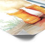 2つのベビーヤギが雨の日に ポスター (角)