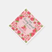 2つのベリー甘いベビーツインストロベリーベビーシャワー スタンダードカクテルナプキン (角)