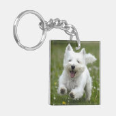 2つのペット写真のKeychainのギフト犬か子犬のお母さん キーホルダー (正面左)